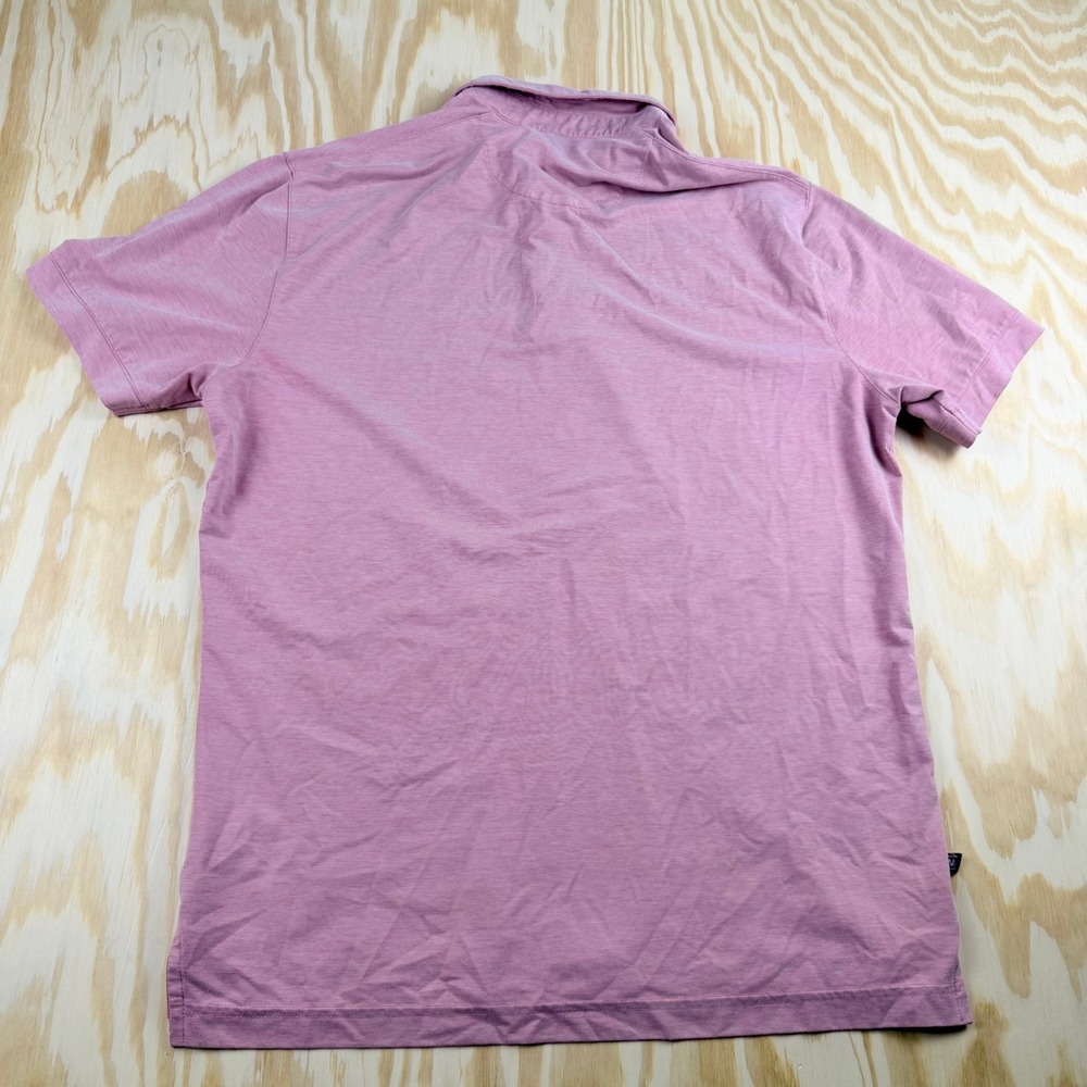 Mizzen + Main Mens Trim Fit Performance Polo Shirt Pink Heathered Medium M - Picture 2 of 8